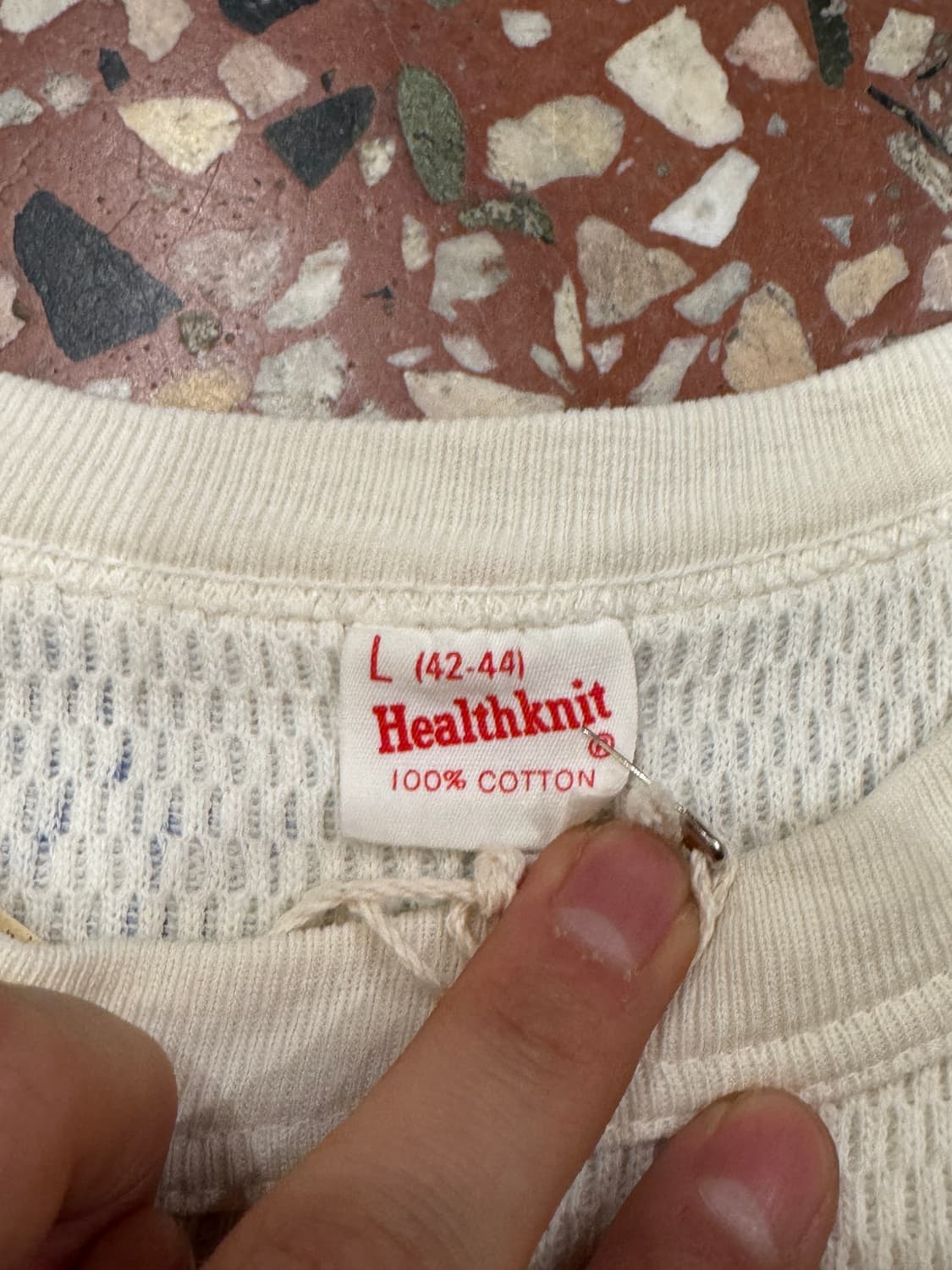 70s Health Knit 써멀 니트 (L) 상품이미지5