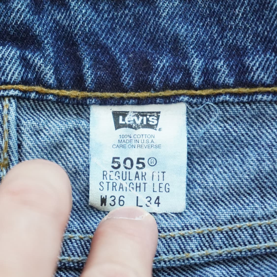 90s MADE IN USA 리바이스 505 데님팬츠 36 상품이미지4