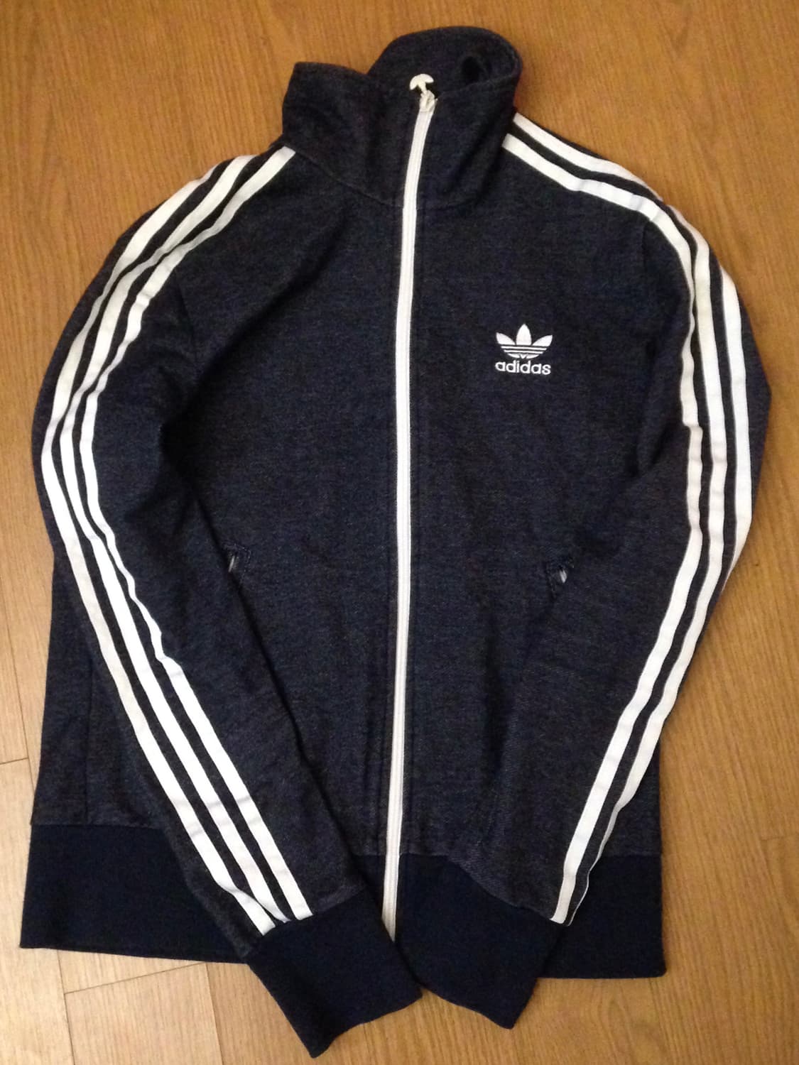 아디다스 데님 네이비 백로고 트랙탑 상품이미지2