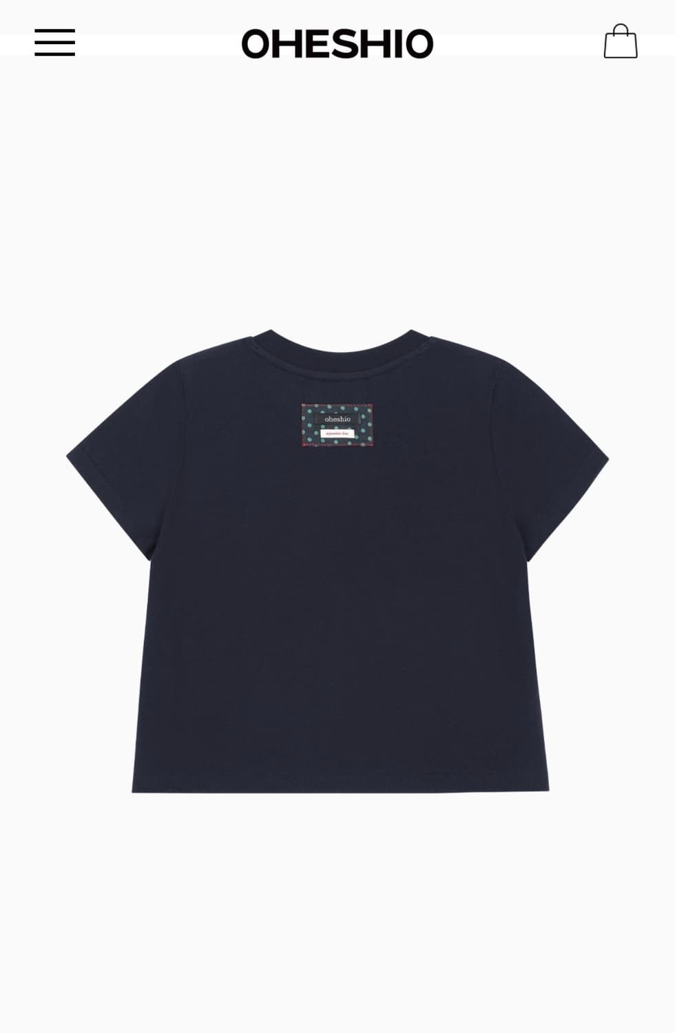 오헤시오 반팔티 DOT LABEL T-SHIRT, NAVY 상품이미지2