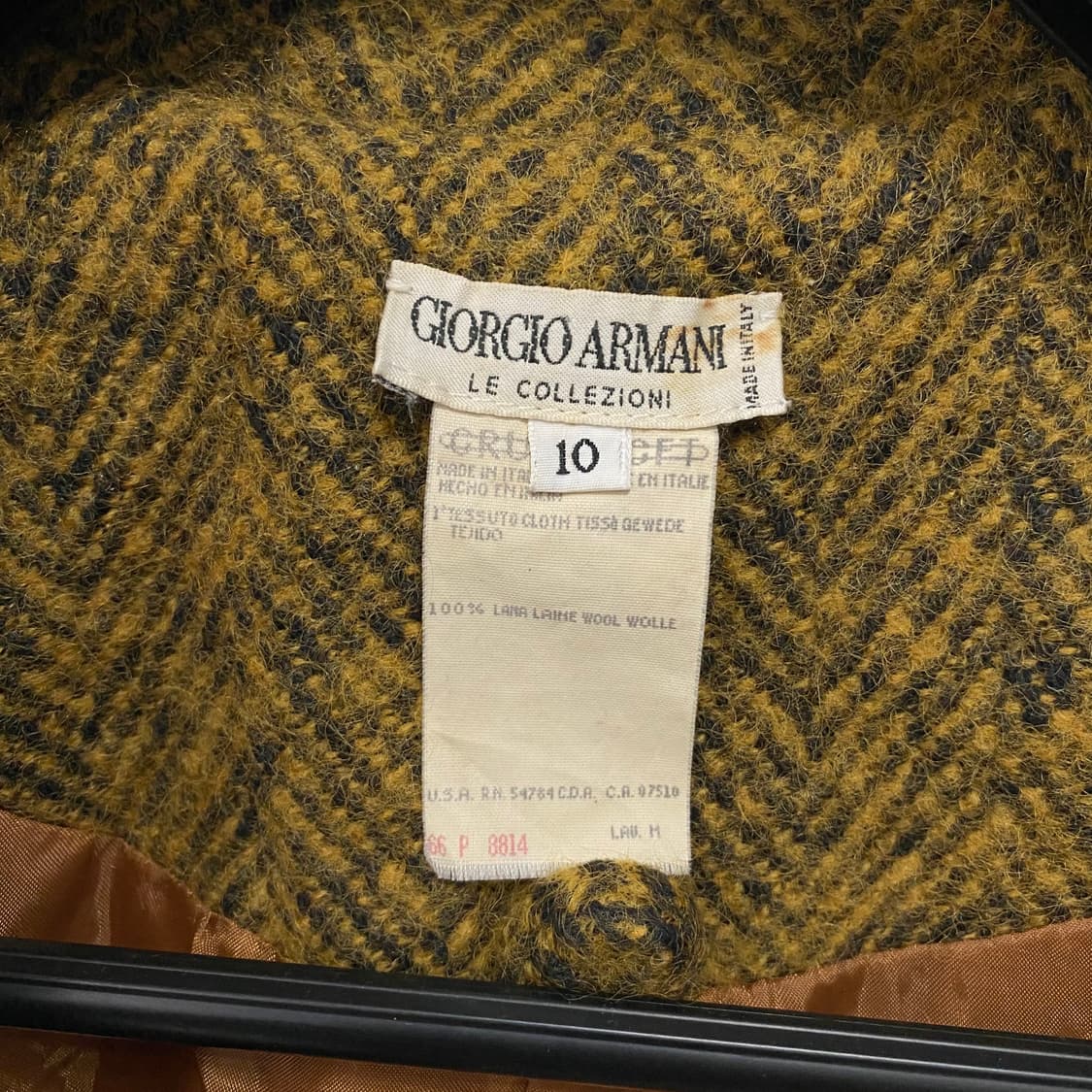 조르지오 아르마니 ITALY 헤링본 울 코트 상품이미지7