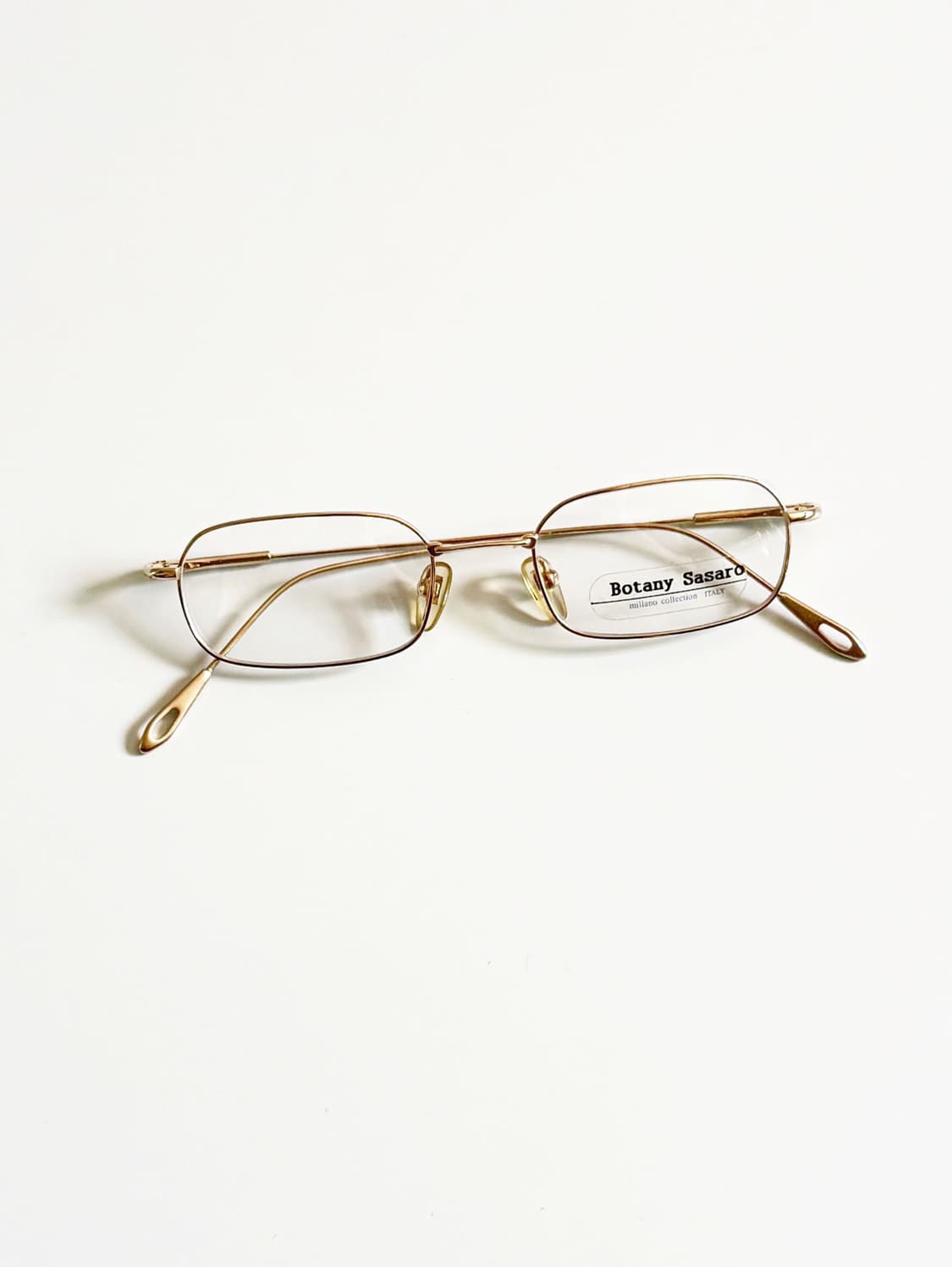 BOTANY SASARO 골드 슬림 스퀘어 메탈 빈티지 안경 상품이미지1