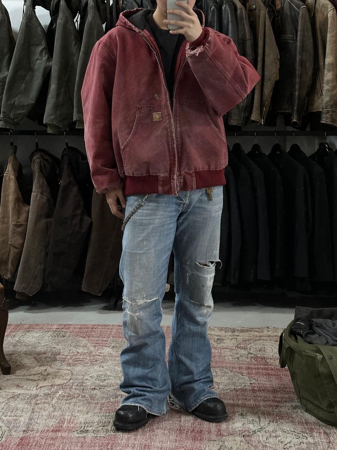 OG 칼하트 J130 액티브 자켓 칼하트 DKR 하드에이징 상품이미지10