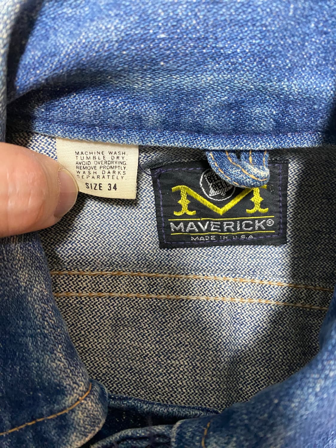 매버릭 80’s 데님 자켓 34 usa made 상품이미지3