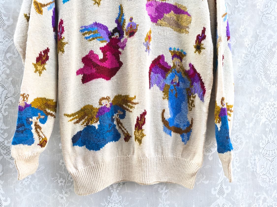 80s 핸드메이드 니트 (made in u.k) 상품이미지4