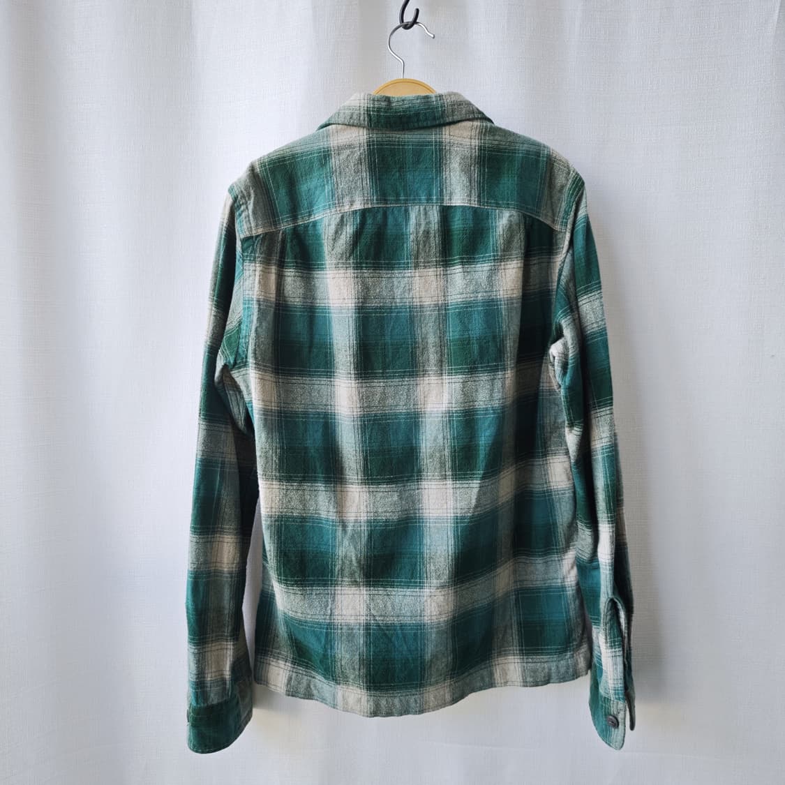 더블알엘 RRL 랄프로렌 플란넬 플래드 오픈카라 셔츠 그린 XS 상품이미지6
