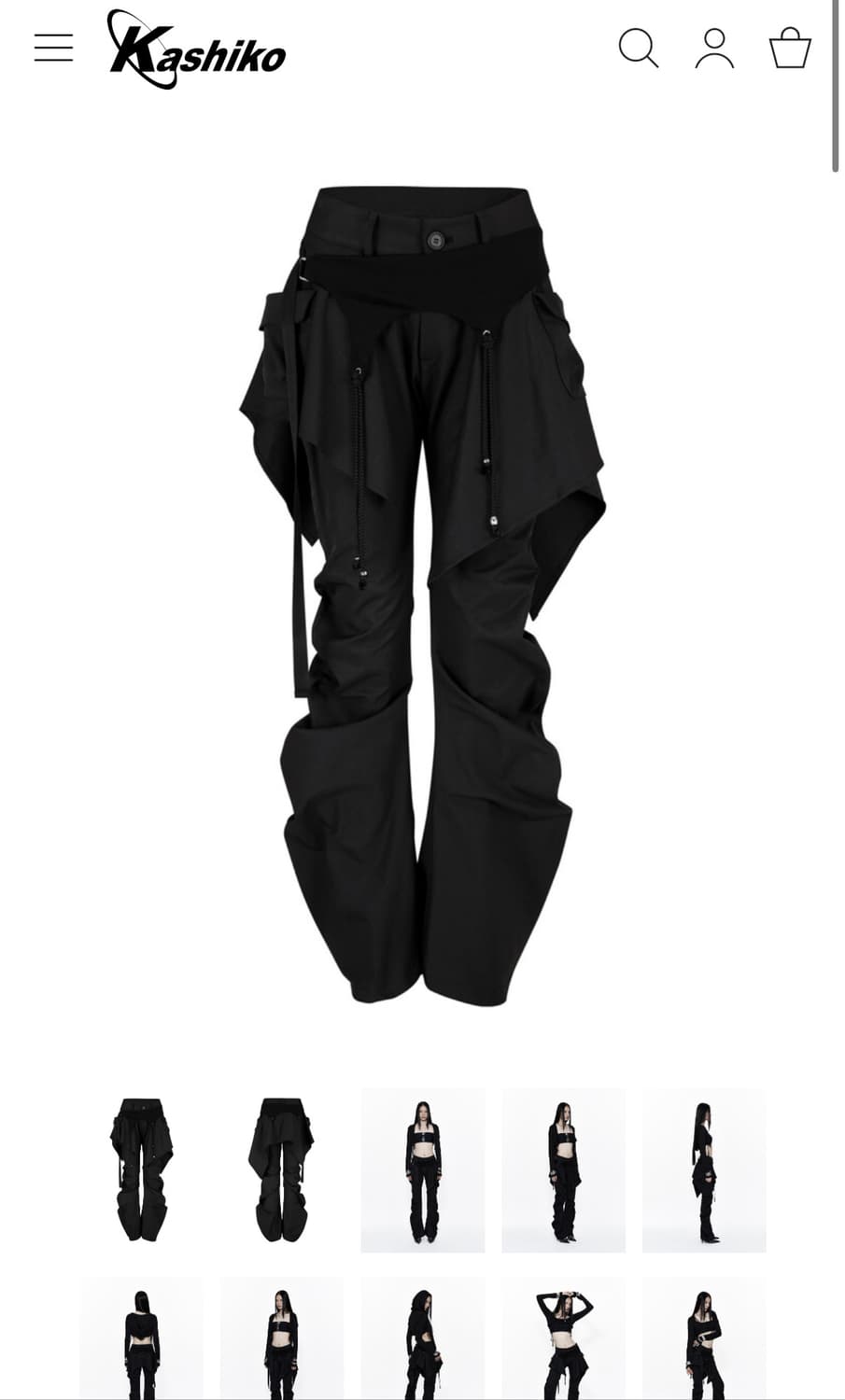 카시코랩스커트팬츠 블랙 상품이미지1