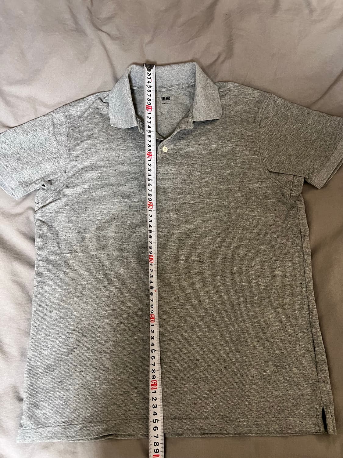 유니클로 PK 카라티 그레이 M 새제품 상품이미지3