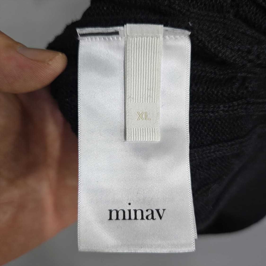 미나브 소프트코튼 케이블 카라 니트 상품이미지6