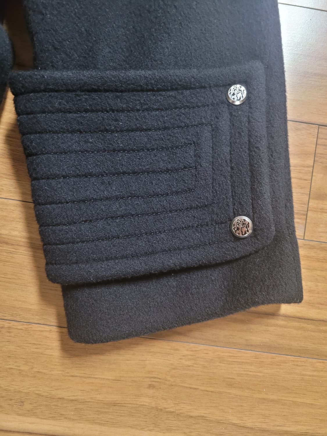 메종미네드 다크네이비 벨티드 코트 상품이미지4