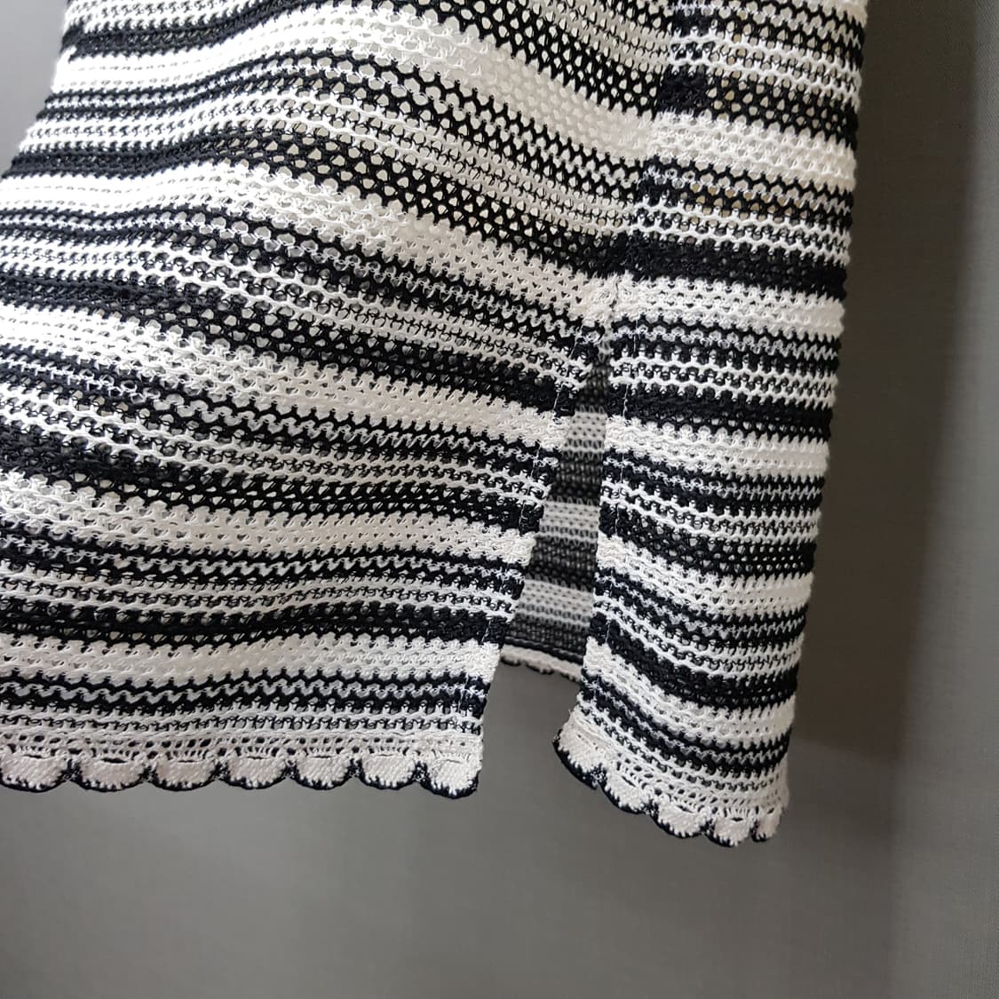 듀엘 2025 크로쉐 스프라이트 니트 스커트 S사이즈 상품이미지4