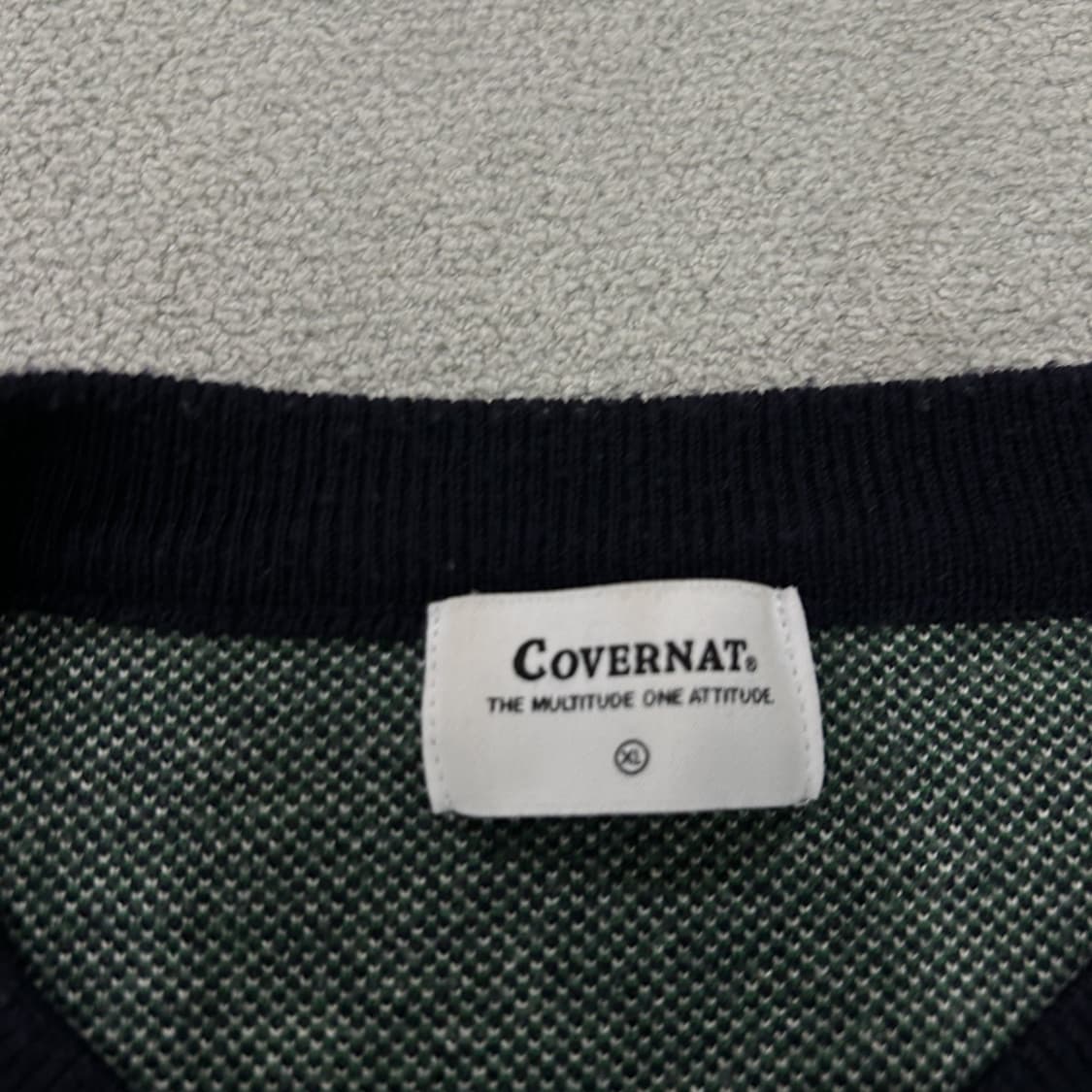 커버낫 플라워 자수 네이비 니트 XL 상품이미지2