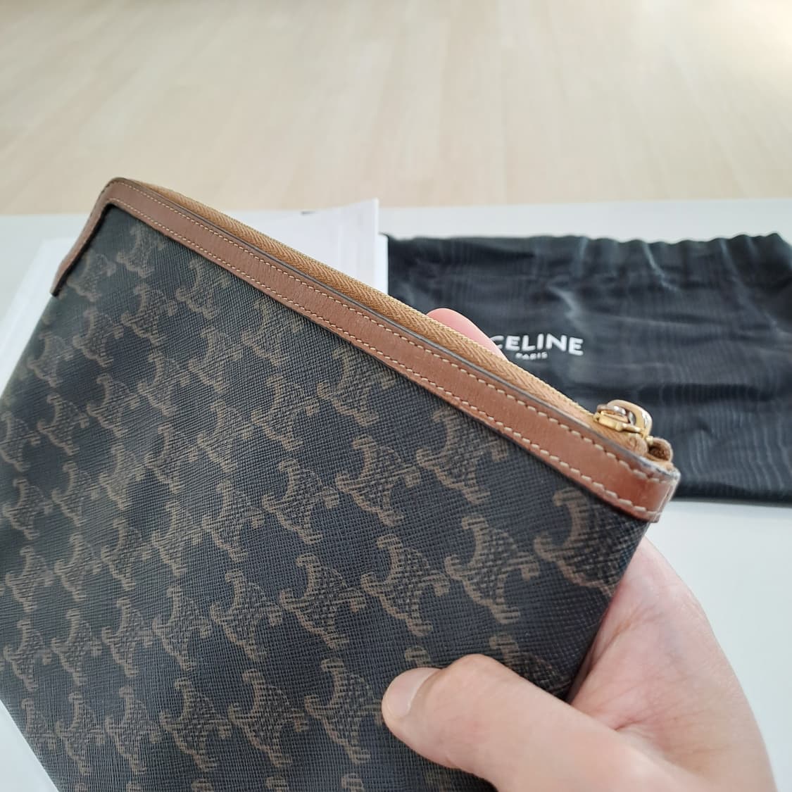 [100%/정품] 셀린느 트리옹프 캔버스 클러치,셀린느파우치,셀린느클러치 상품이미지6