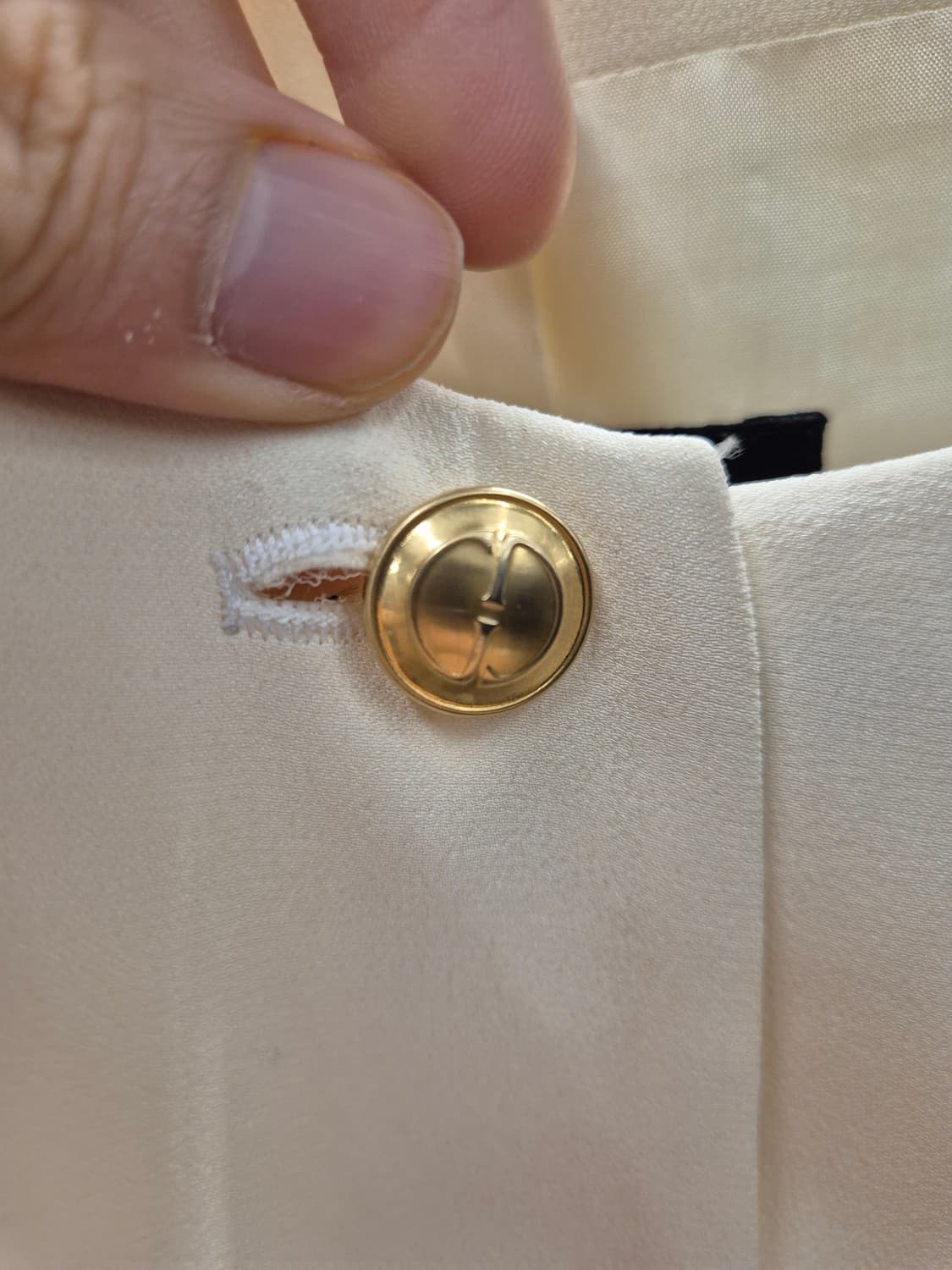 구찌 실크 100% 아이보리 자켓 42 상품이미지10