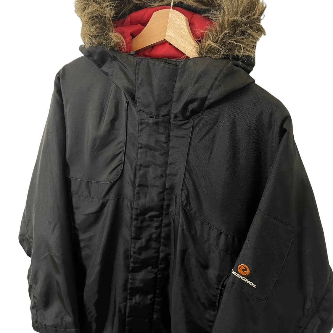 로시놀 블랙 후드 퍼 패딩 상품이미지3