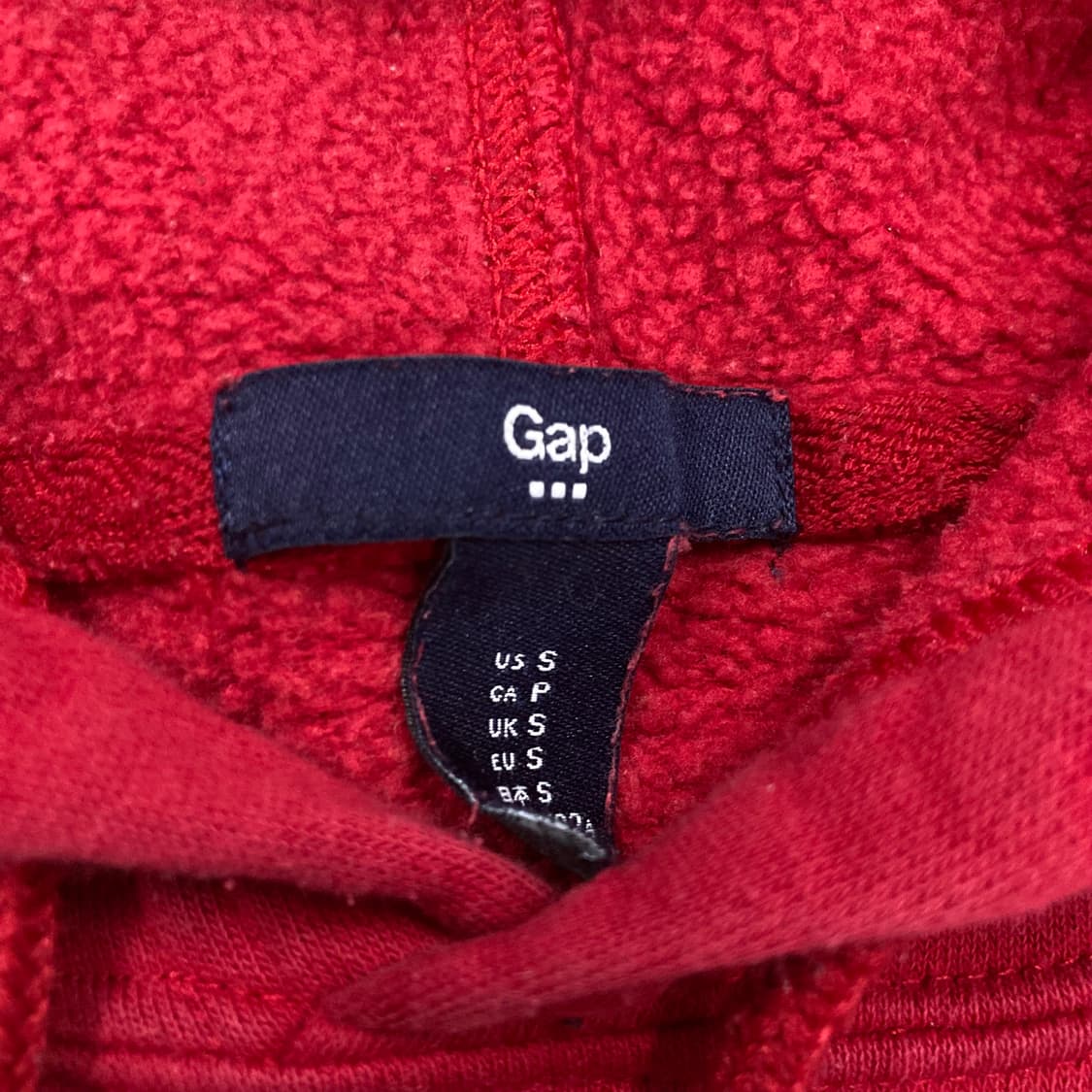 GAP 레드 컬러 스펠아웃 빅로고 후드티 상품이미지3