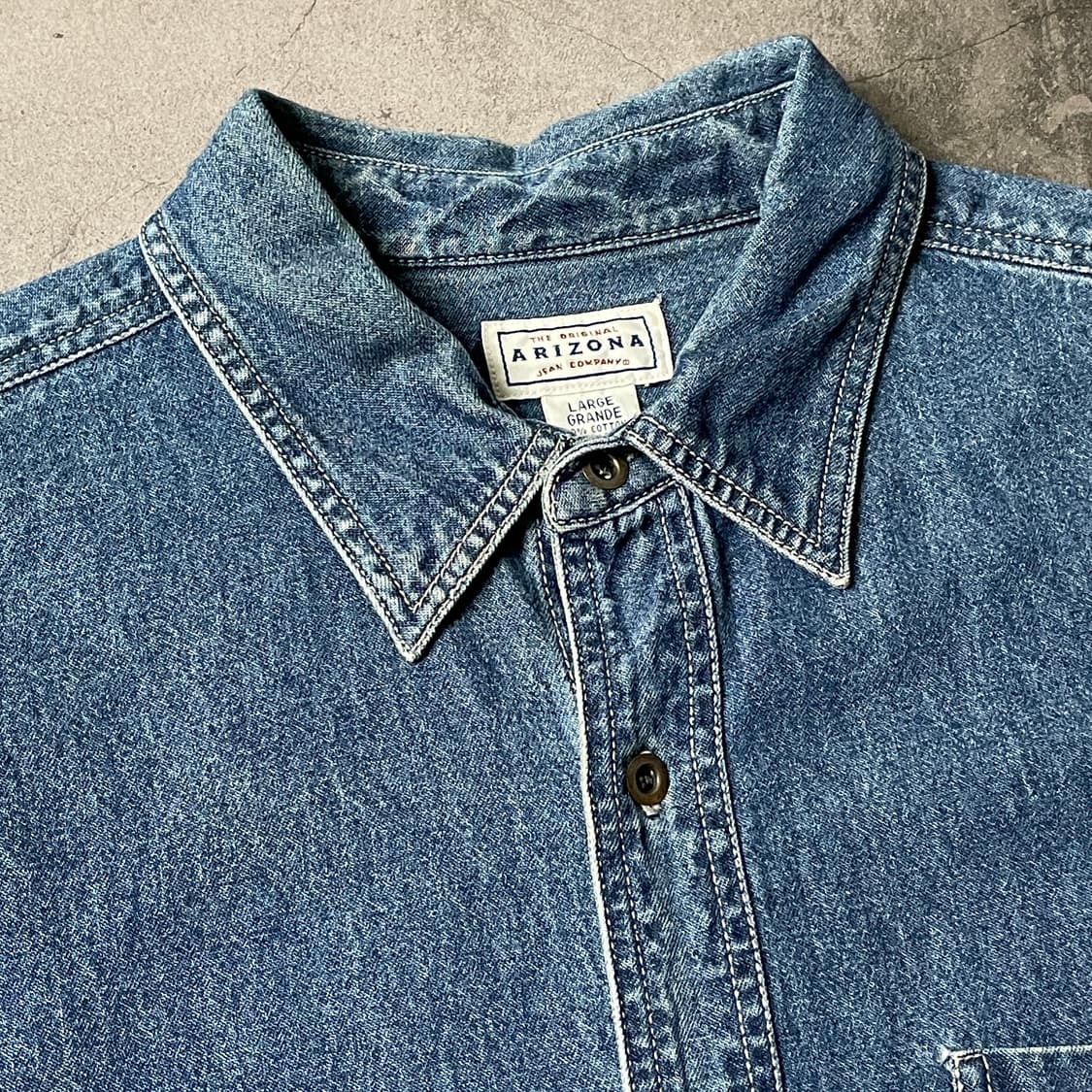 ARIZONA JEAN COMPANY 빈티지 데님 코튼 셔츠 A00488 상품이미지2