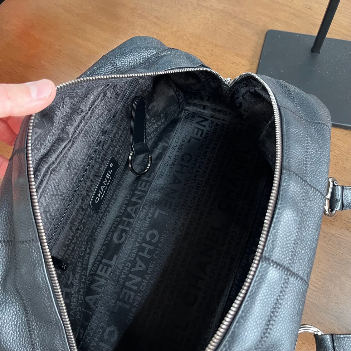 샤넬 캐비어 은장 볼링백 닥터백 상품이미지8