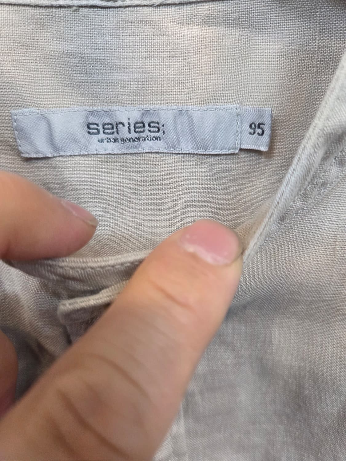 serise 린넨 노카라 차이나 셔츠긴팔 95 상품이미지3