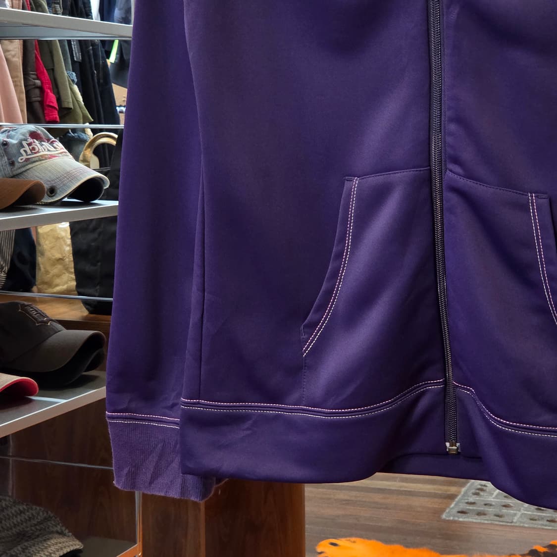 JPN 아디다스 네오 퍼플 후드집업 상품이미지3