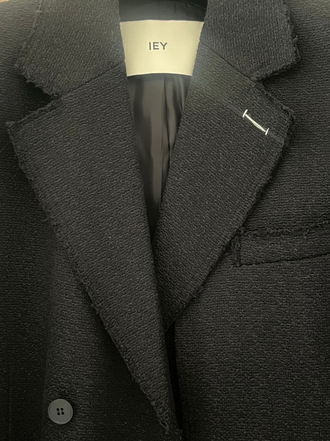 IEY TWEED LAYERED BLAZER Black 상품이미지9