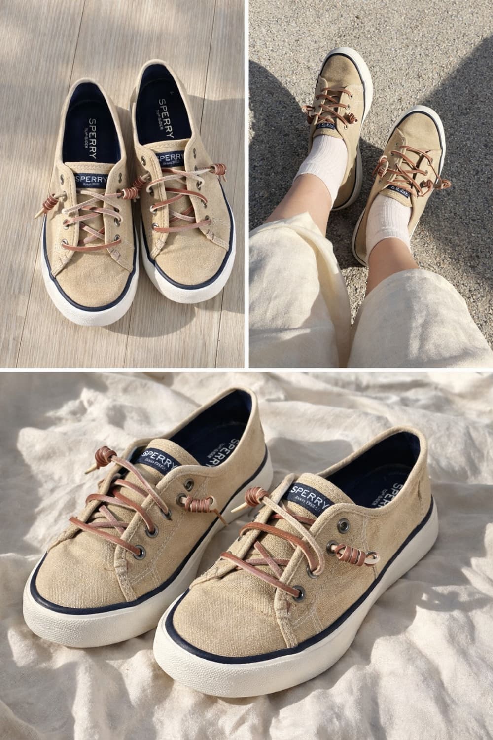 Y2K Sperry 스페리 Crest Vibe 린넨 스니커즈 보트슈즈🤎 상품이미지2