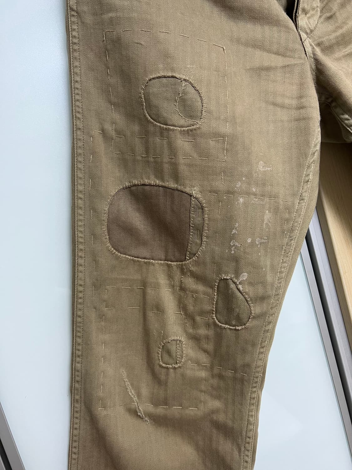 RRL 더블알엘 패치워크 리페어 헤링본 팬츠 상품이미지3