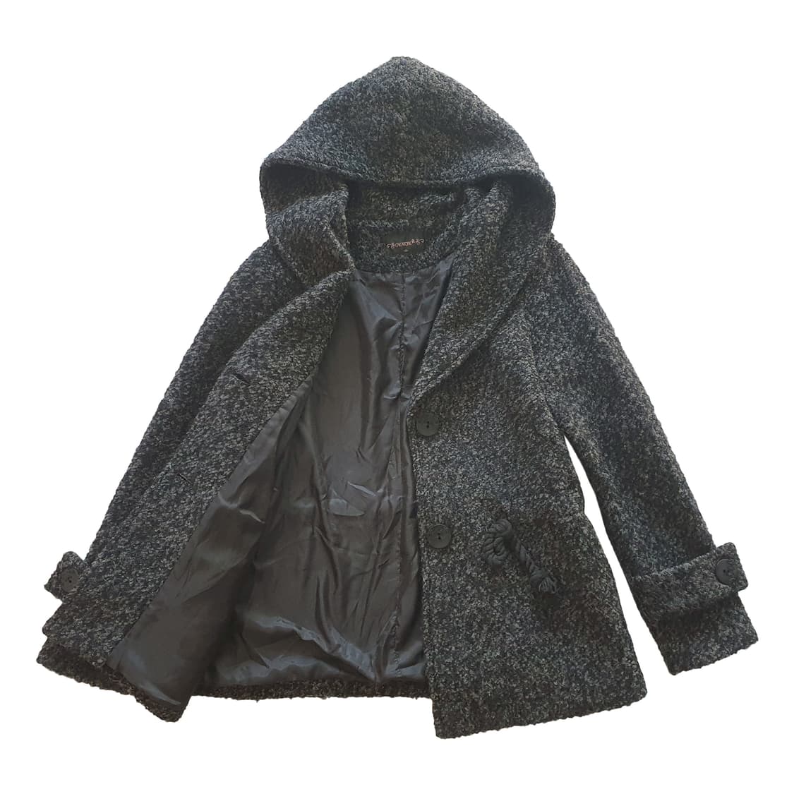 울 후드 라인 숏코트 상품이미지2