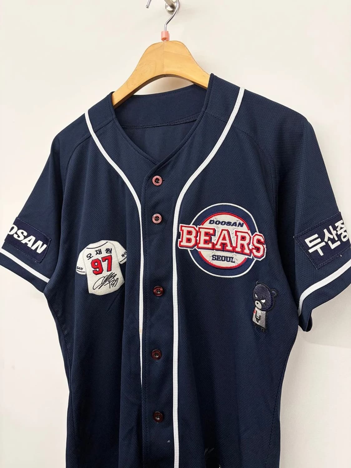 두산 베어스 선수들 사인 패치 반팔 유니폼 PN9705 상품이미지2