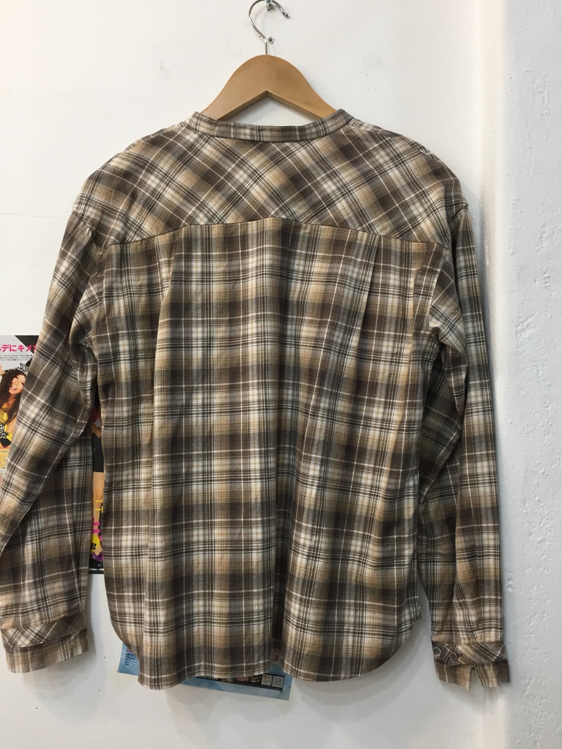 빈티지 모카 체크 셔츠 상품이미지5