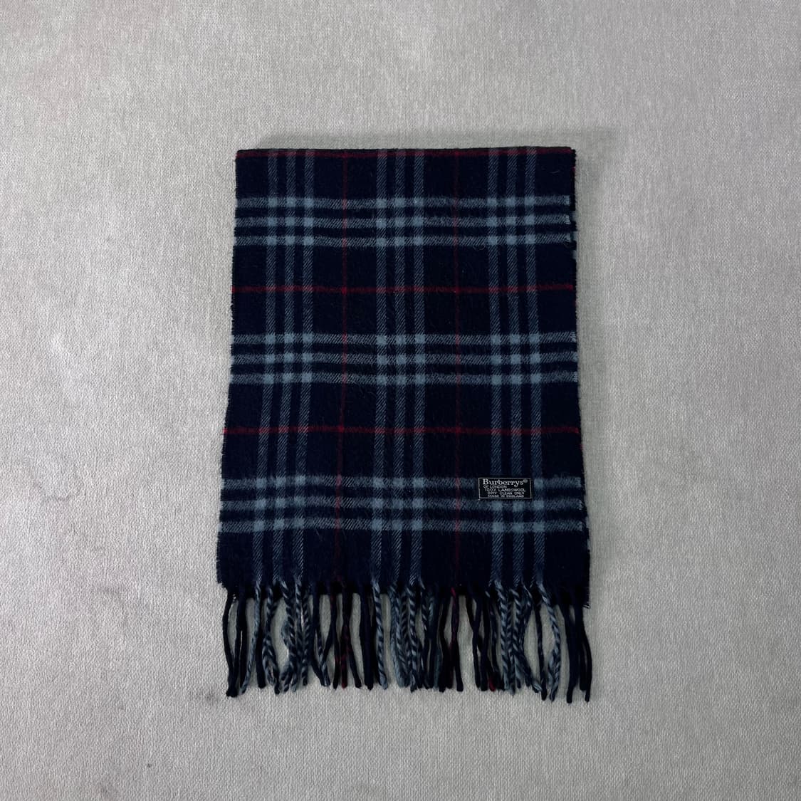 버버리 노바체크 램스울 네이비 머플러 상품이미지2