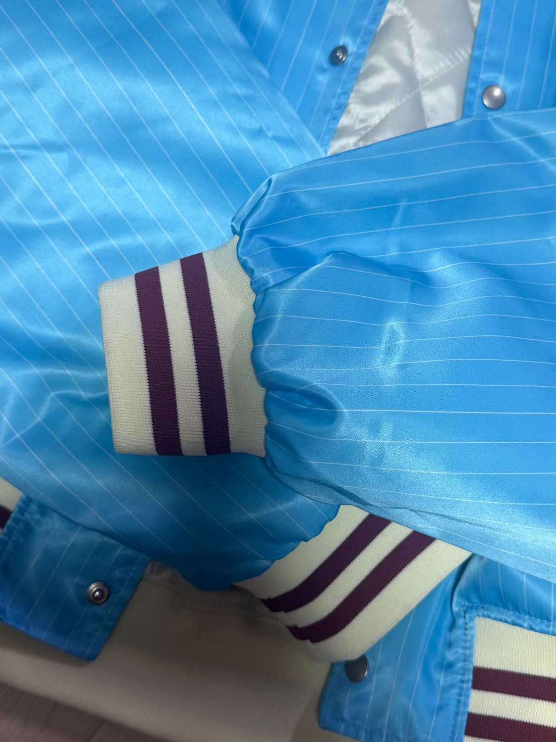 피엔지저널 png  journal 바시티 자켓 스카이 블루 / os 상품이미지7