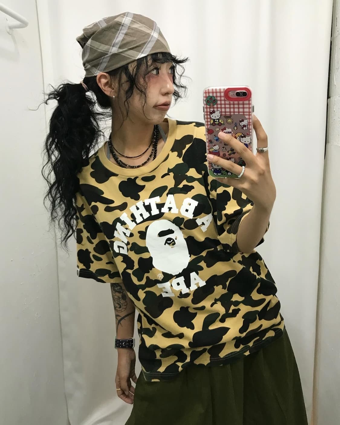 < Bape Camouflage College T-shirt 상품이미지2