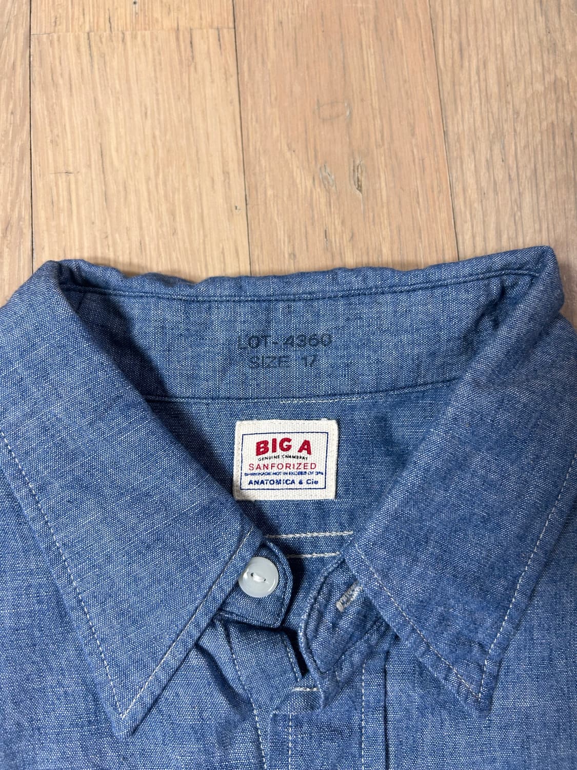 아나토미카bigA 샴브레이셔츠17사이즈 상품이미지3