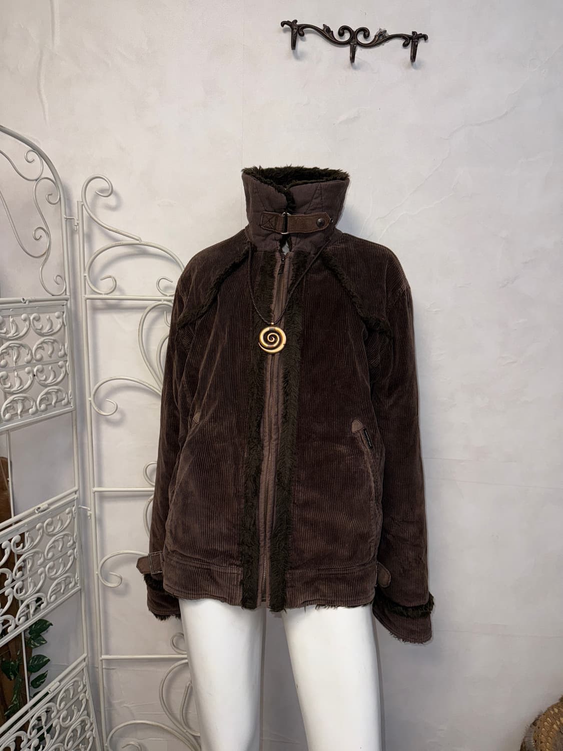 Calvin Klein dark brown corduroy fur jk 상품이미지7