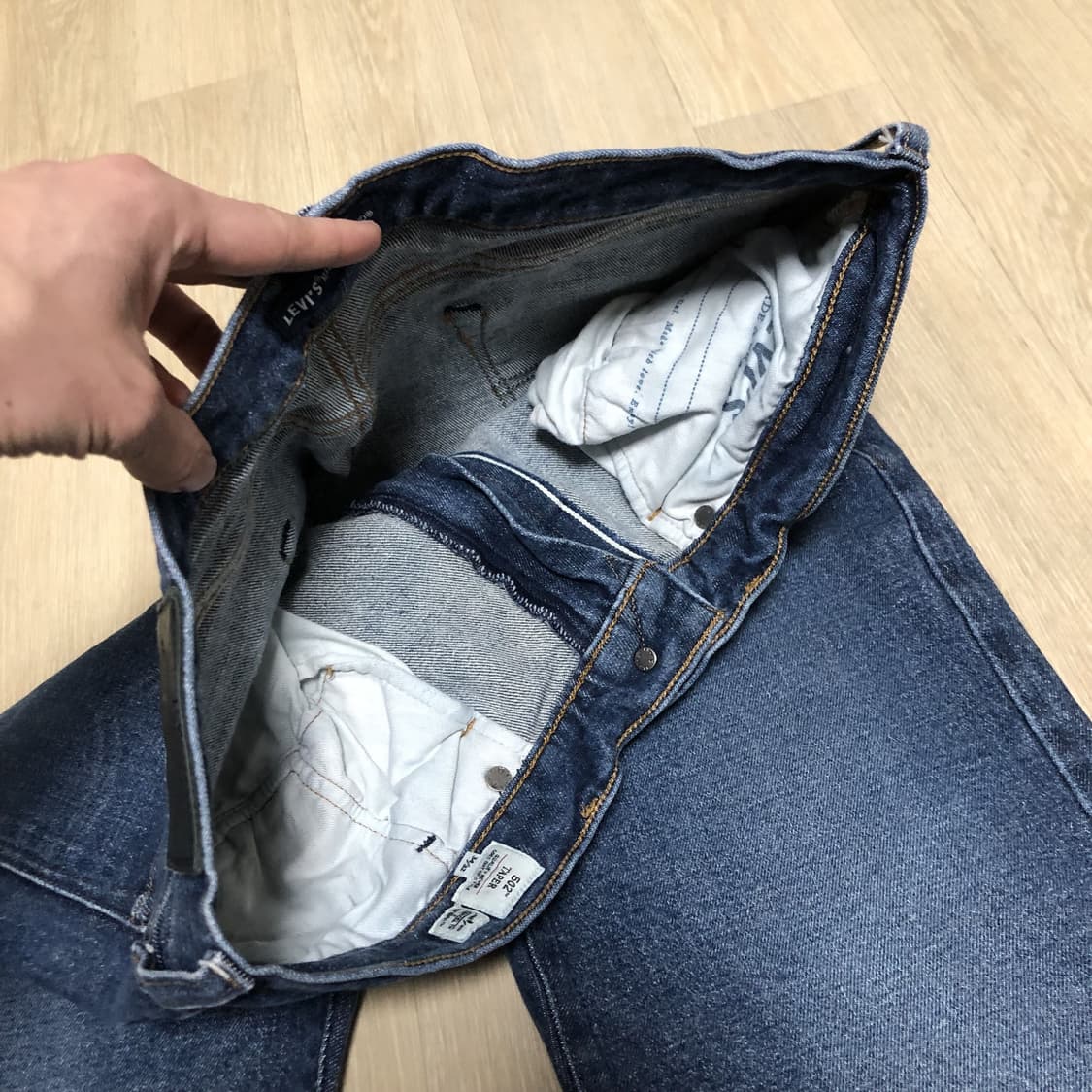 (31) 리바이스 502 테이퍼드핏 메이드 & 크래프티드 블루탭 데님 상품이미지4