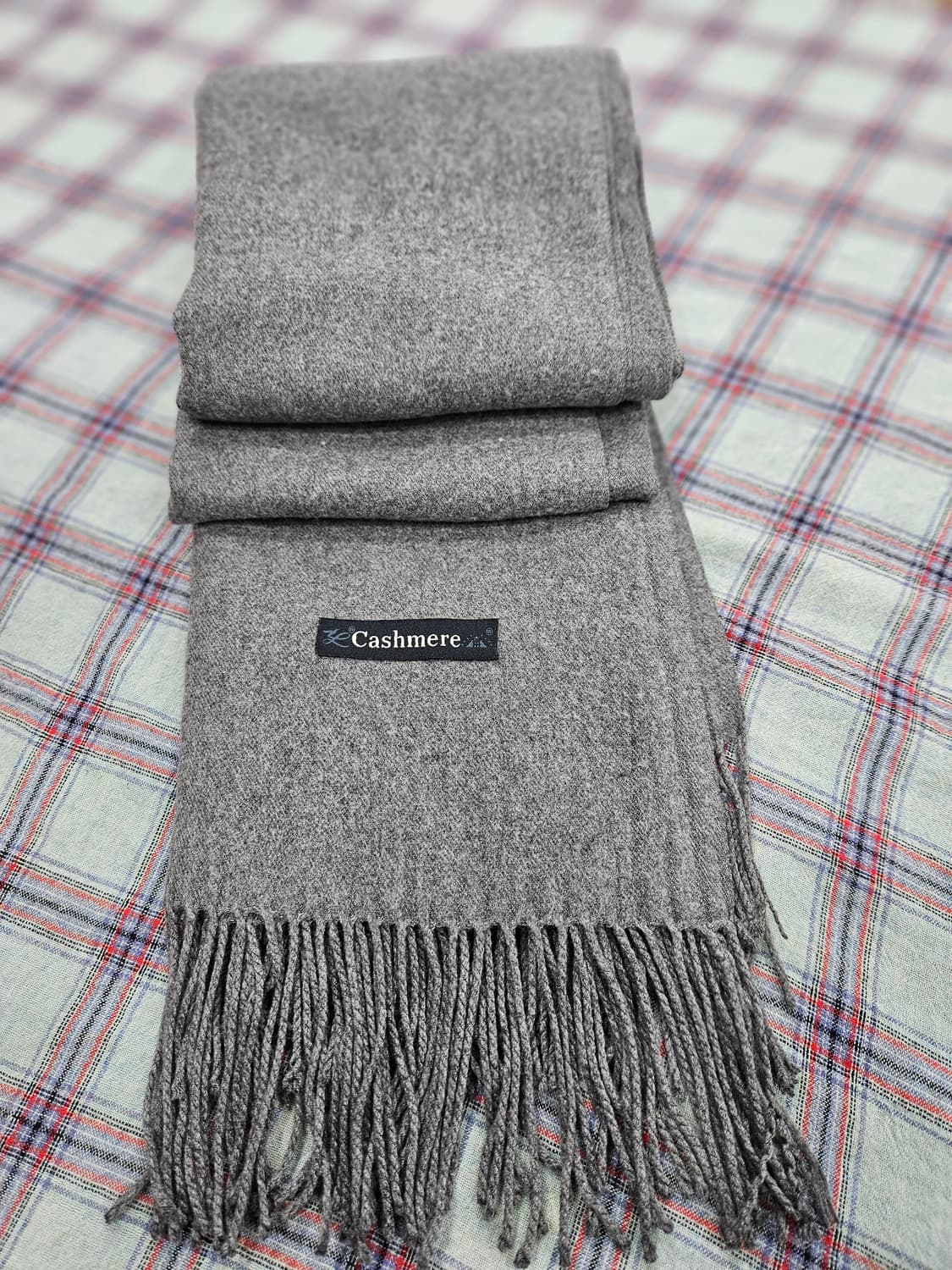 회색 캐시미어 머플러 상품이미지1