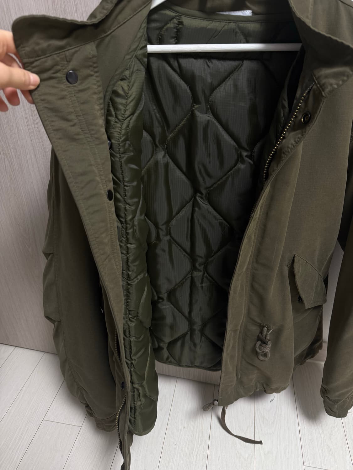 기프트 오리지널 M-65 숏 개파카 카키 투웨이 야상 상품이미지2