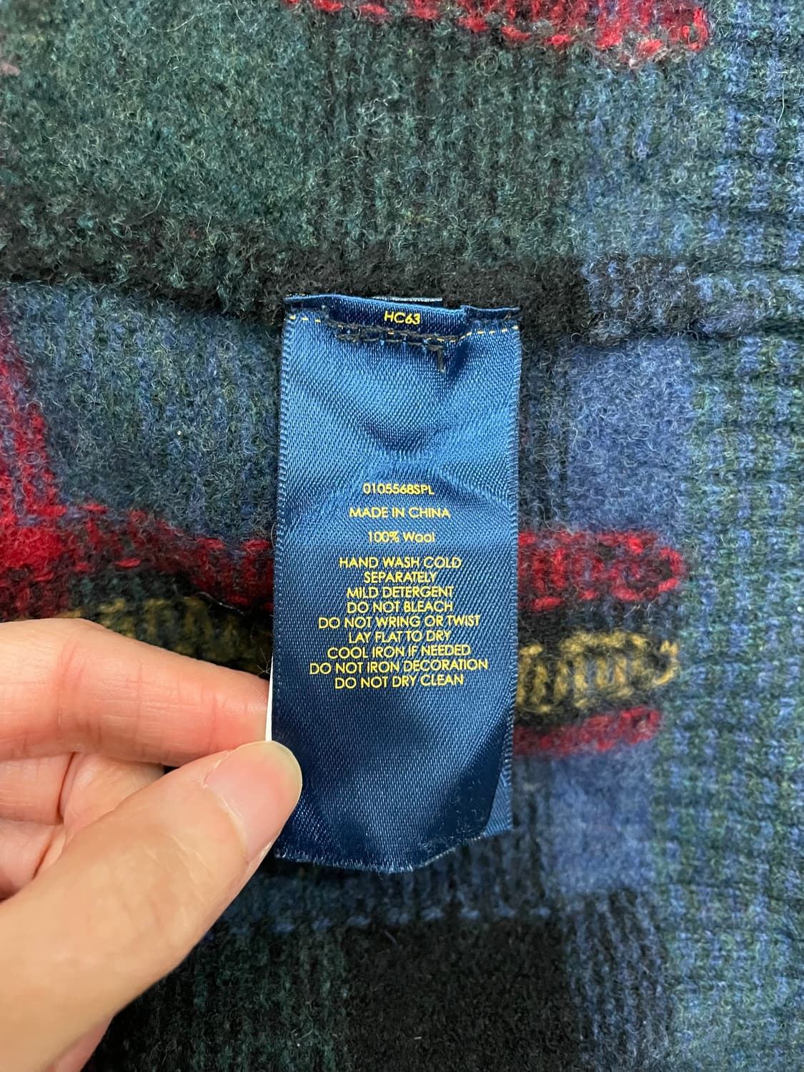 폴로 랄프로렌 엘보패치 숄카라 타탄 울 스웨터 니트 상품이미지7