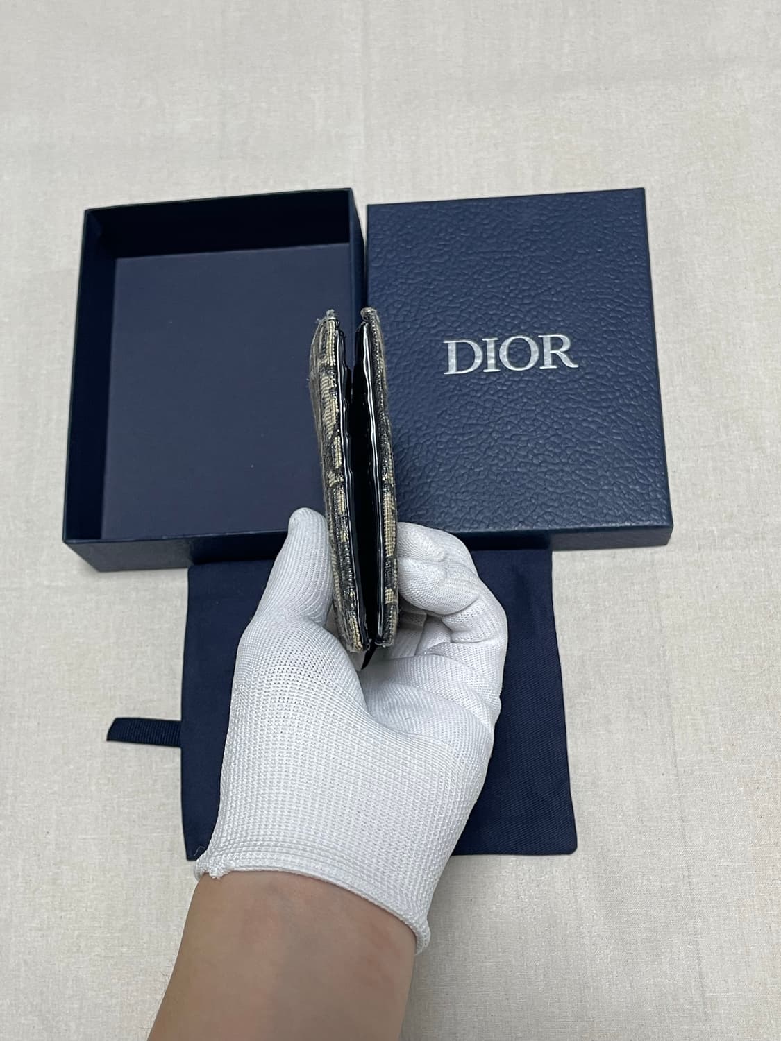 디올 오블리크 자카드 반지갑 [os] 상품이미지4