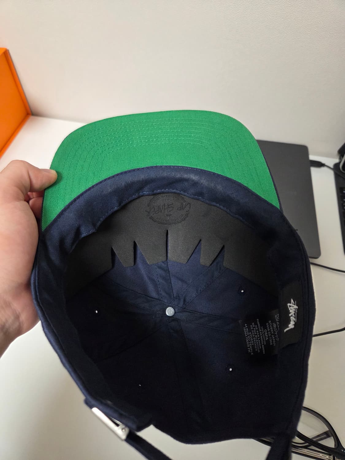 스투시 스투 아치 스트랩백 캡 네이비 상품이미지4