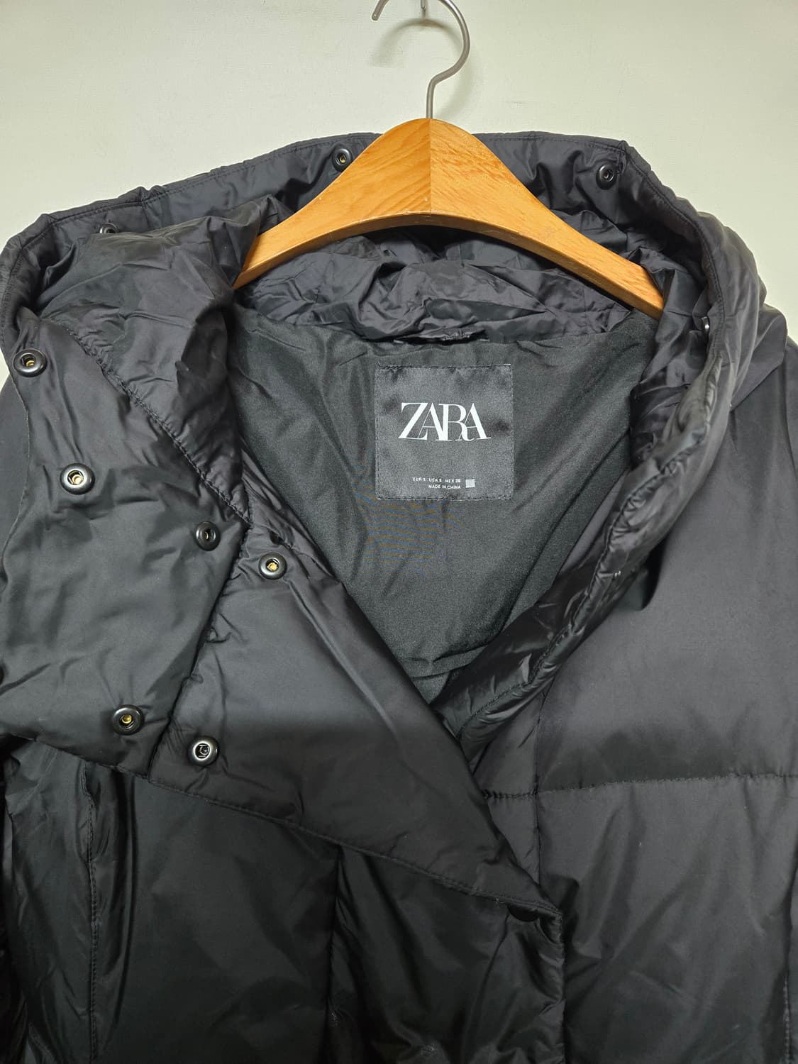 자라 블랙 롱패딩 S 모자퍼X 상품이미지5