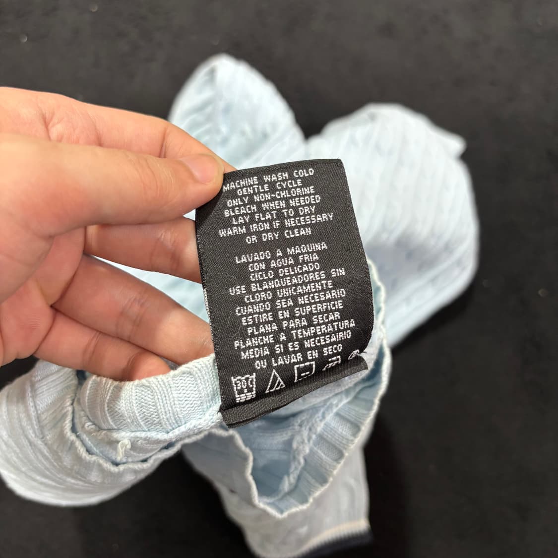 우먼S 폴로 랄프로렌 진스 스카이블루 꽈배기 반팔니트 상품이미지5