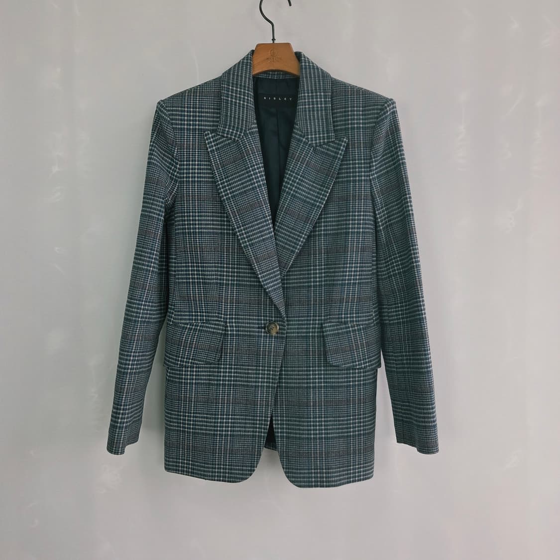 [SISLEY] 시슬리 체크 싱글 자켓 여성 44 상품이미지1