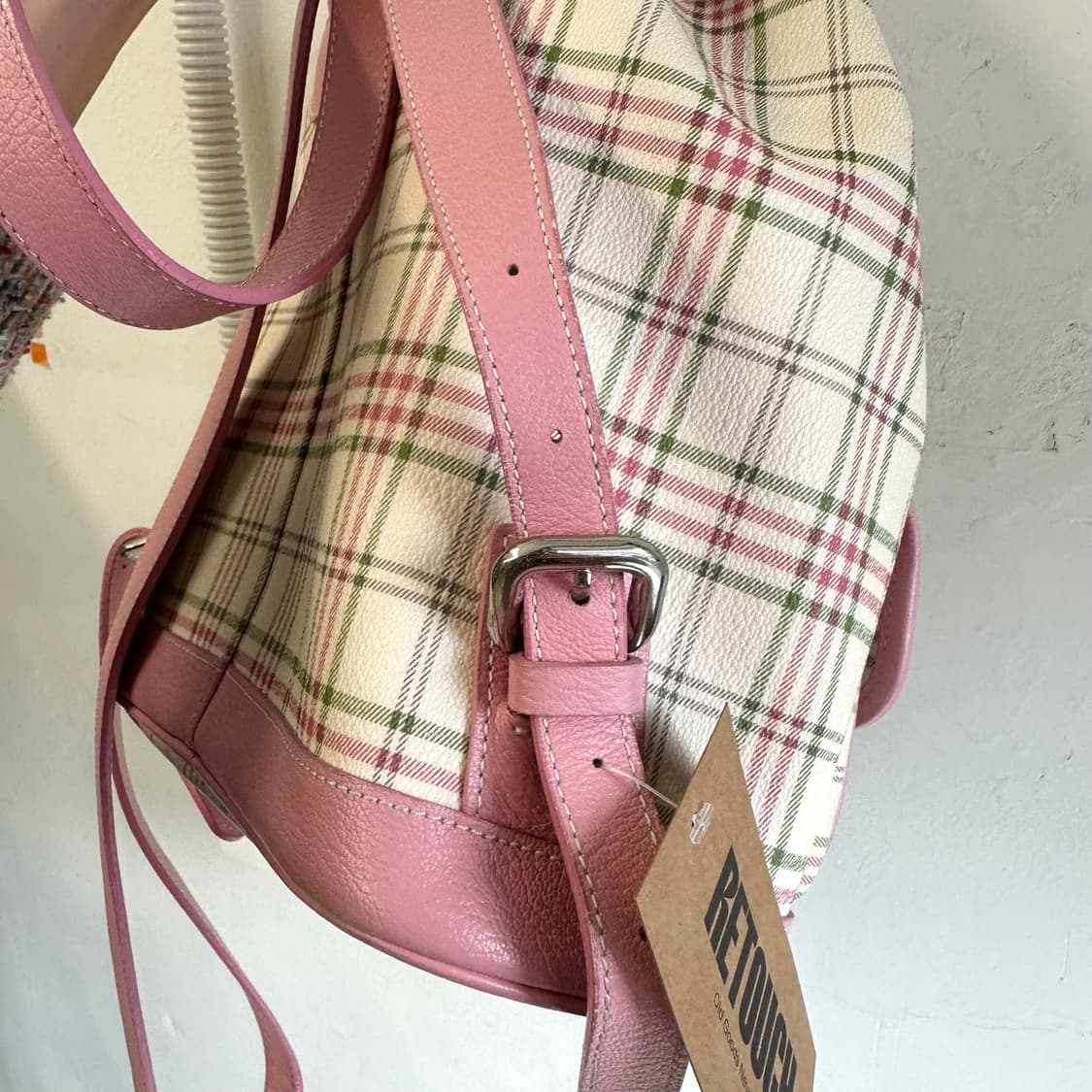 빈폴 리얼레더 트림 체크 백팩 상품이미지9