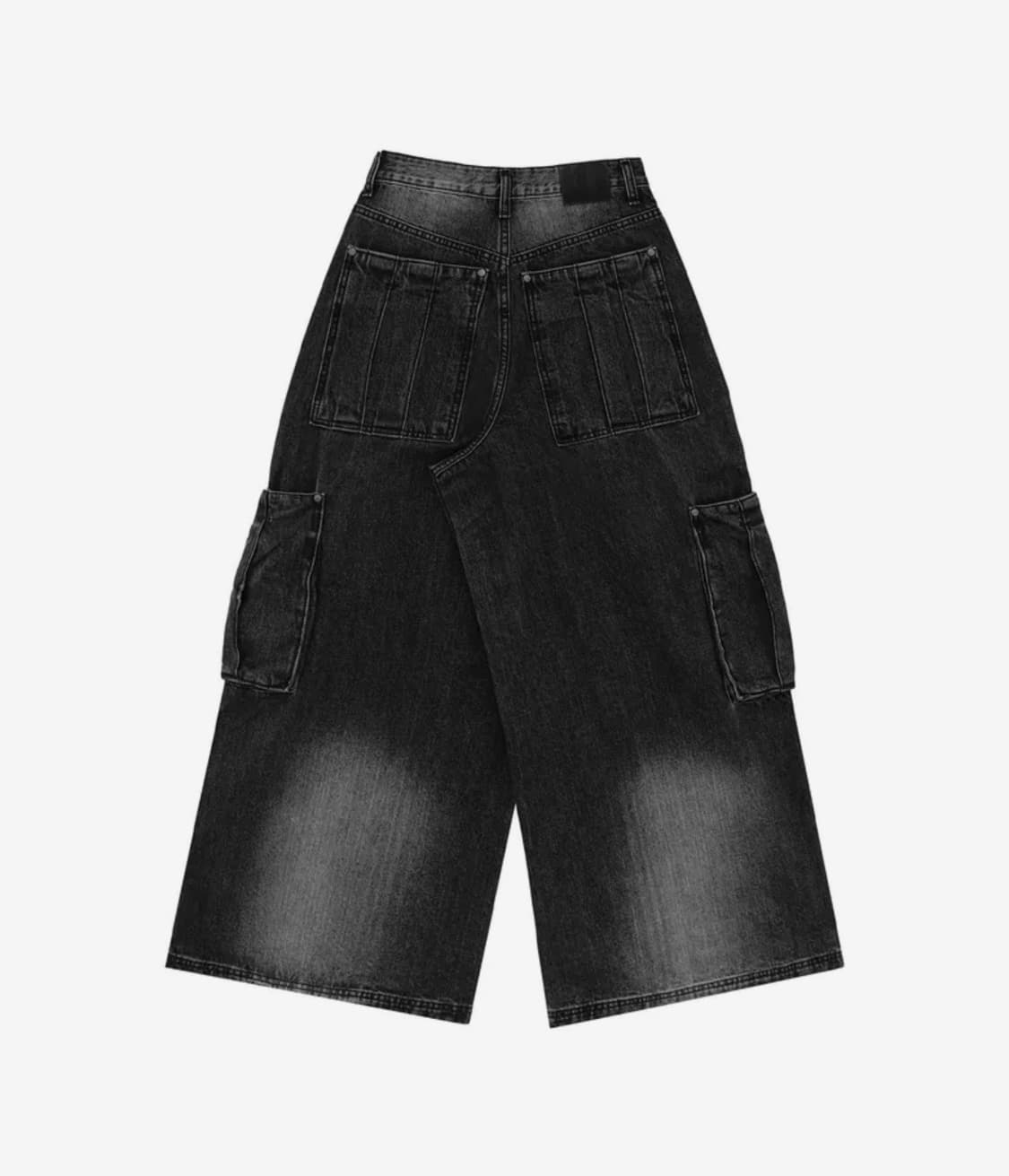 트리밍버드 데님 카고 바지 블랙 상품이미지5