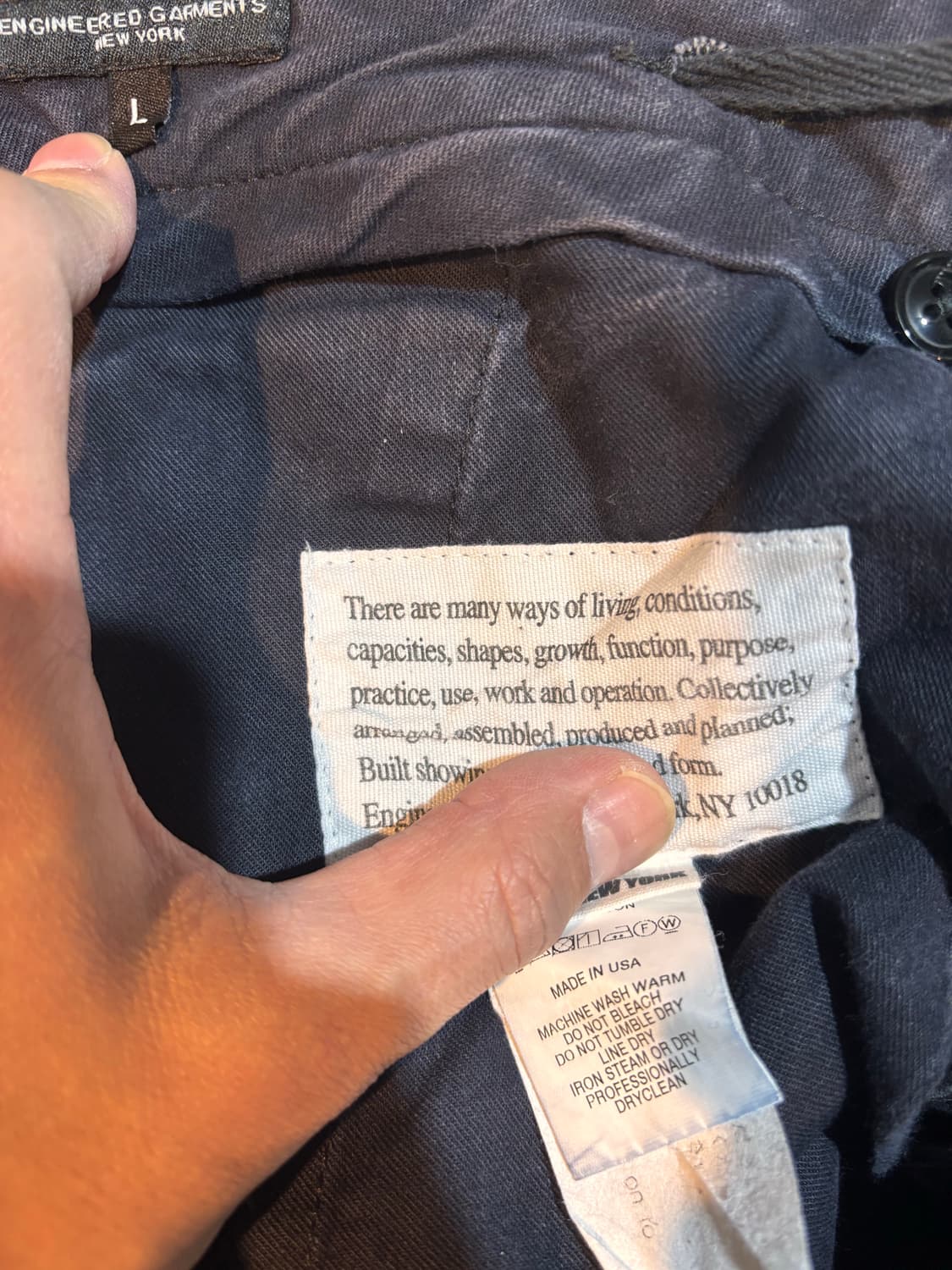 엔지니어드가먼츠 그라운드 팬츠 L 상품이미지4