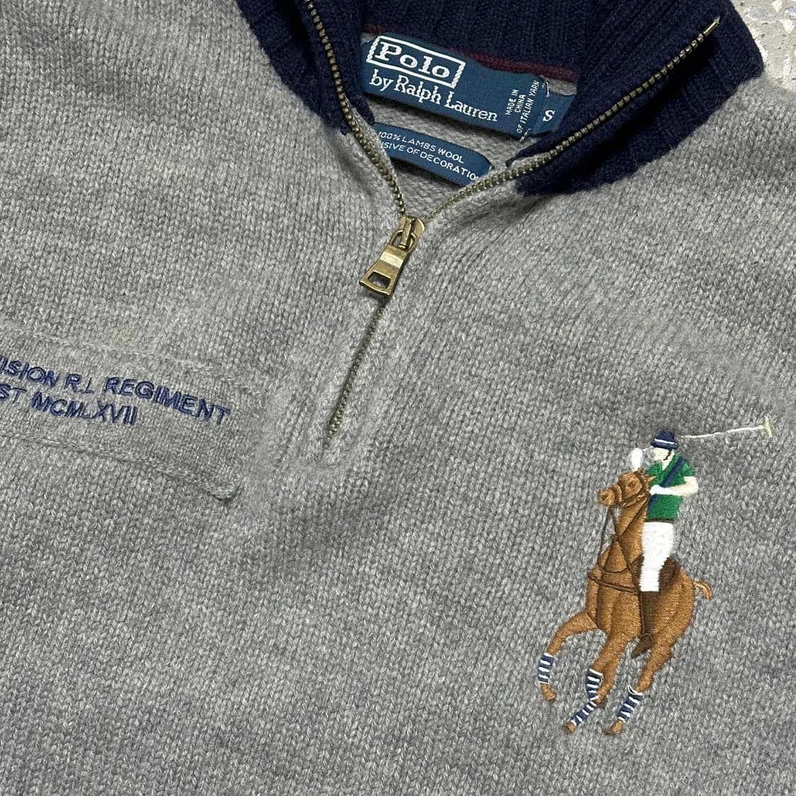 폴로 빅포니 반집업 니트 상품이미지3