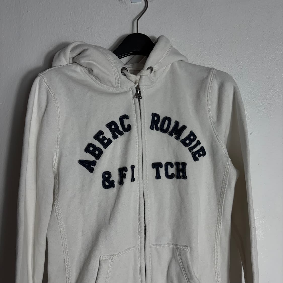 아베크롬비 스펠아웃 화이트 후드집업(S) 상품이미지2