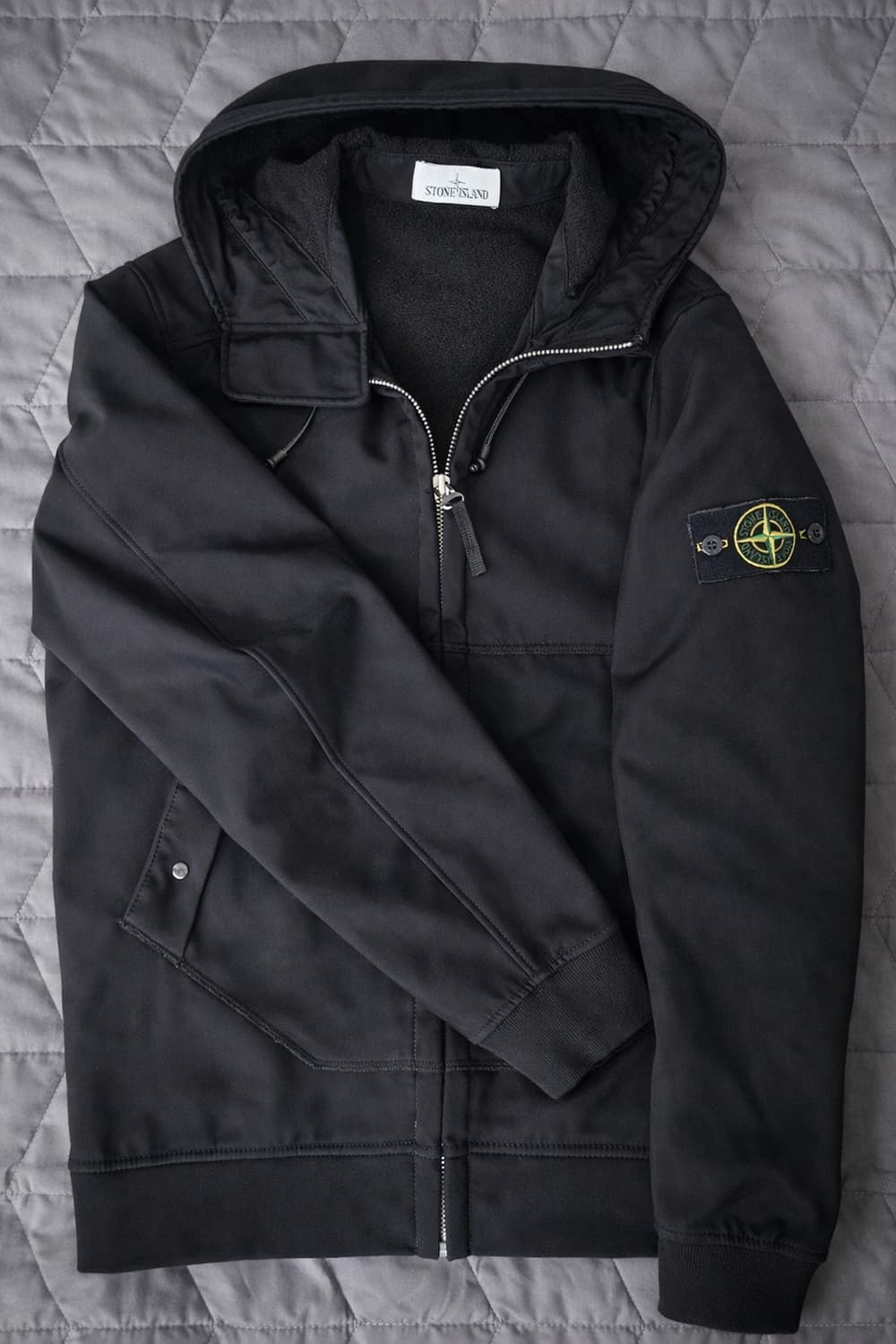 [정품] 스톤아일랜드 소프트쉘 바람막이 후드 자켓 S 상품이미지1